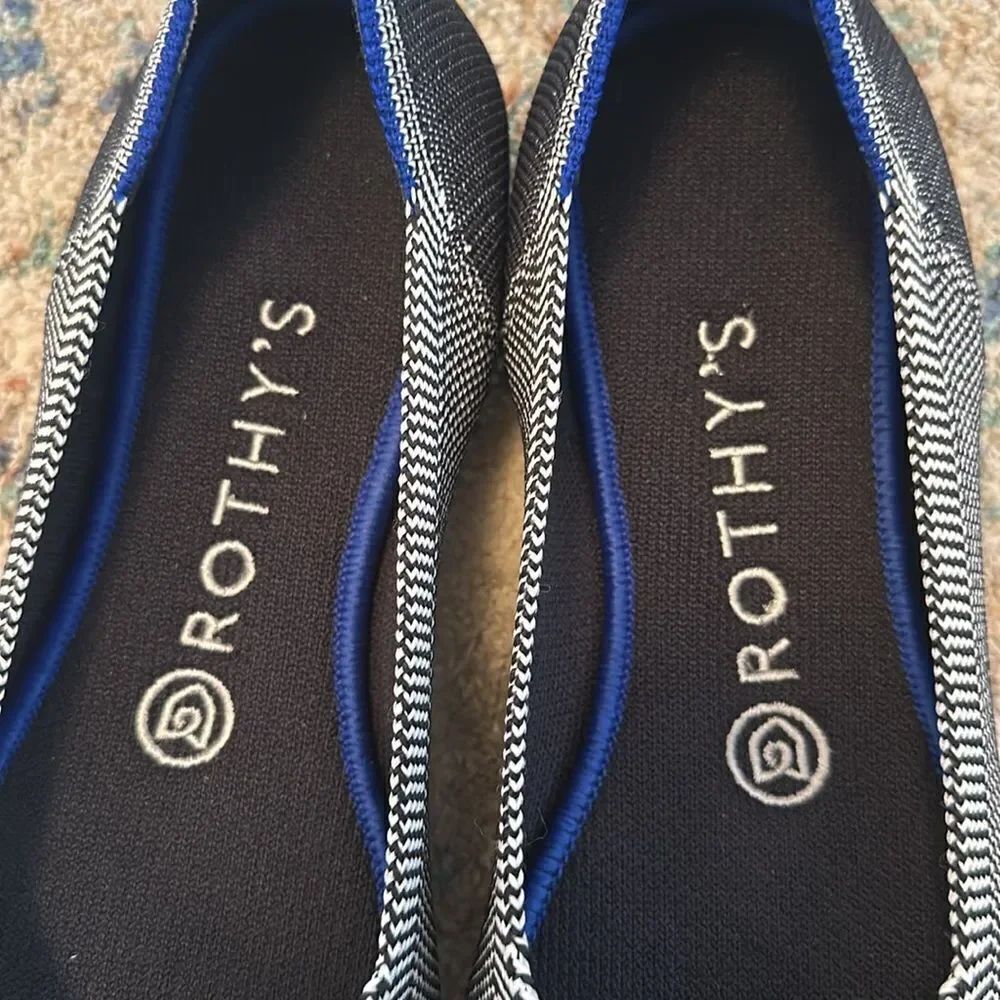 NWOT Rothy’s Birdseye Cloud Gray Round Toe Flats size 7.5 - Picture 3 of 6